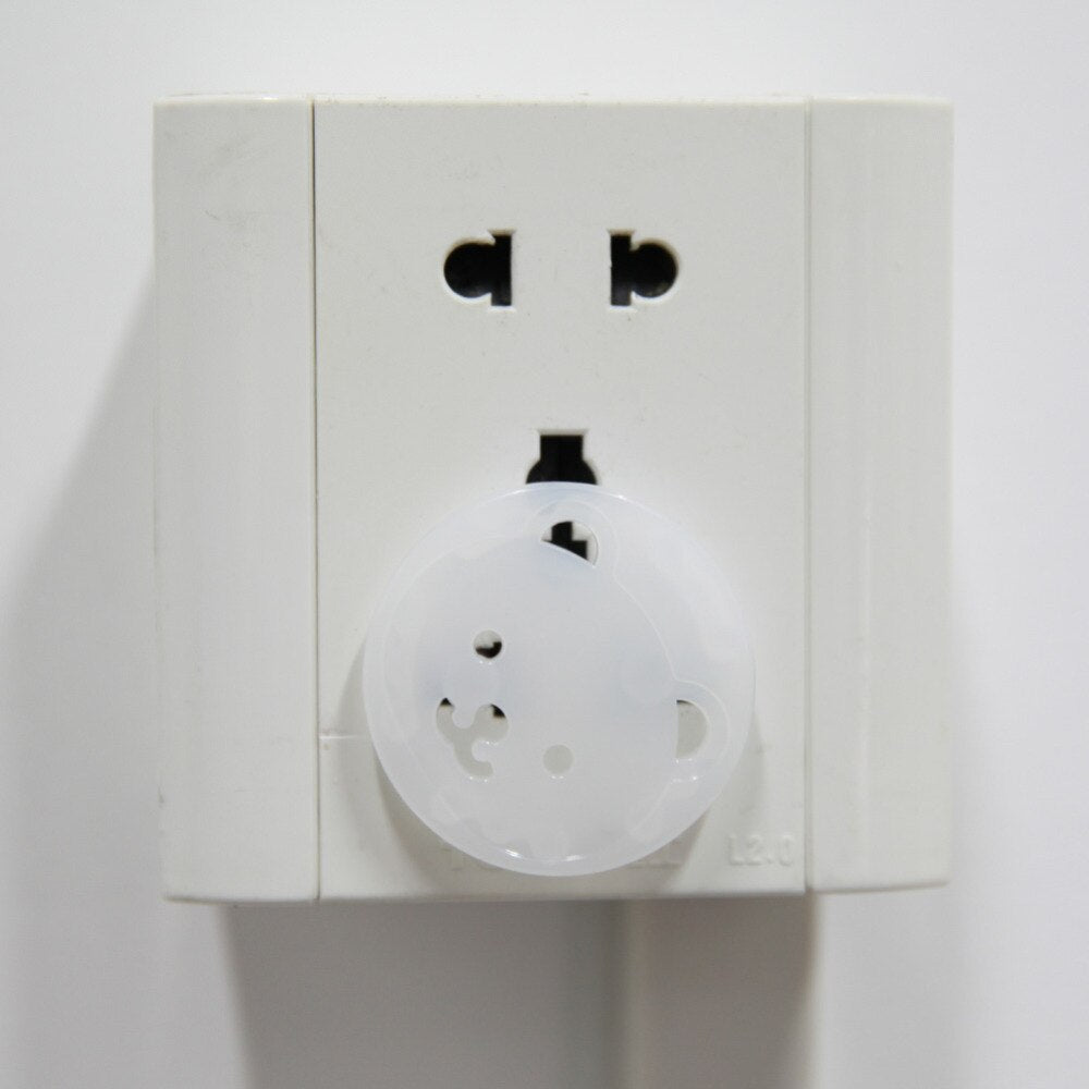 5pcs Bear EU Power Socket Electrical Outlet Cover Protection Children Baby Safety Anti Electric Shock Plugs Protector Cover