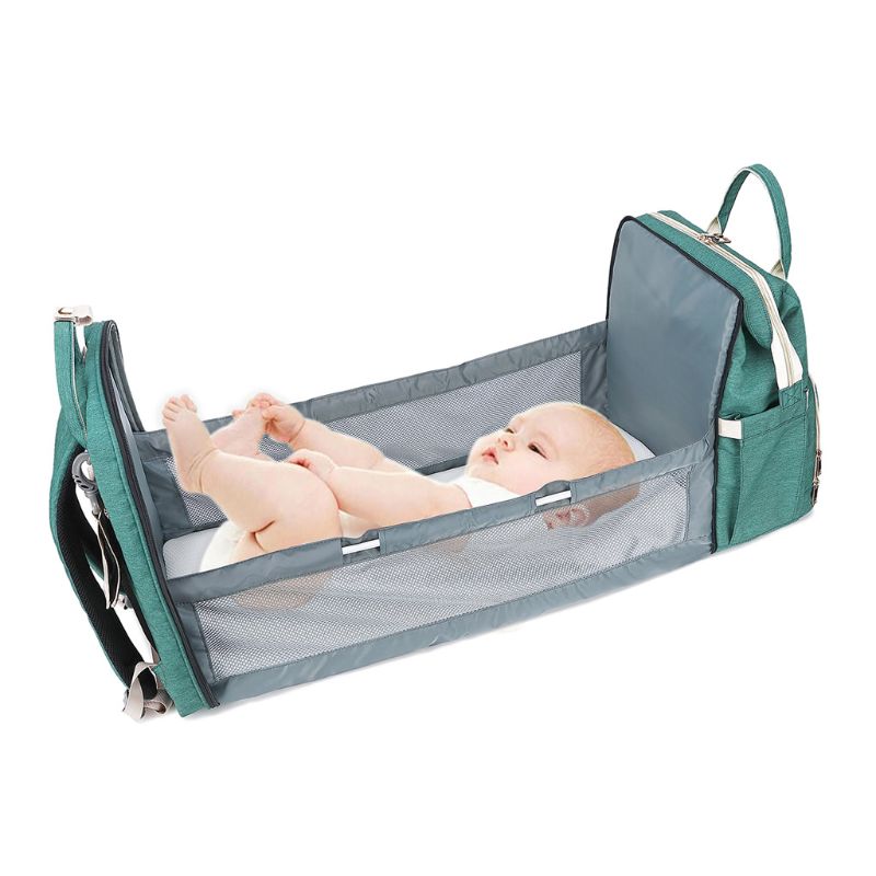 2in1 Multifunctional Baby folding bed  Travel Portable Large Capacity Shoulder Mommy Folding Crib Bags