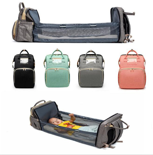 2in1 Multifunctional Baby folding bed  Travel Portable Large Capacity Shoulder Mommy Folding Crib Bags